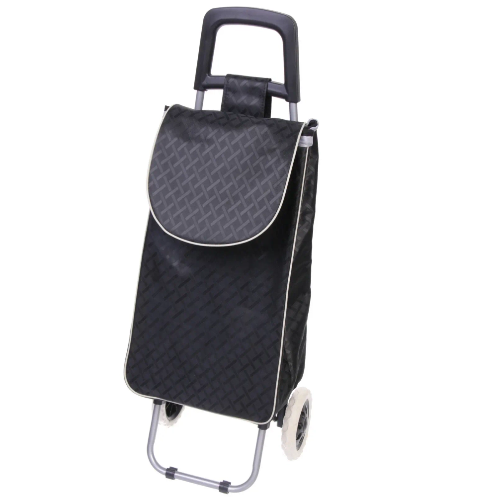 Тележка хозяйственная с сумкой (93*33*26см, колеса 16см,грузоподъемность до 30 кг.) черная SYD-16T