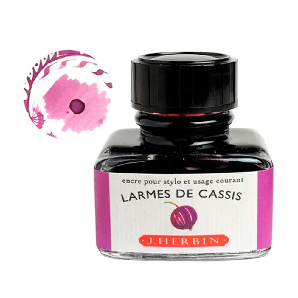 Чернила во флаконе Herbin 30 мл Larmes de cassis пурпурные (13078T) 3