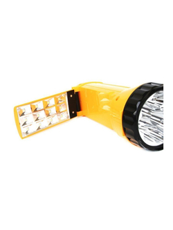 Фонарь аккумуляторный LED3819CSM 9LED + 12SMD 2 режима аккум. SLA 220В желт. Ultraflash 12102/12860