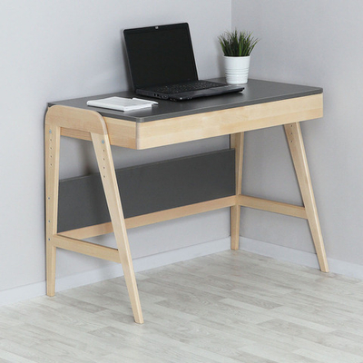 Стол письменный растущий Скандик  (графит серый/бесцветный лак)