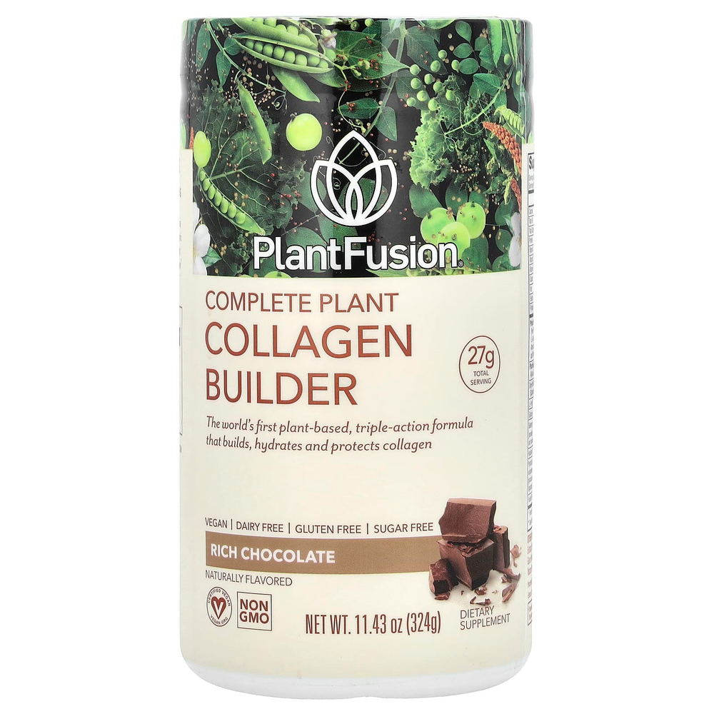 PlantFusion, Complete Plant Collagen Builder, насыщенный шоколад, 324 г (11,43 унции)