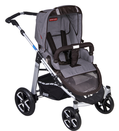 Детская прогулочная  коляска Patron Fenix 4C-S (серебряная рама)