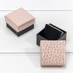 Коробка Ювелирная 5х5х3.5 см Набор 2 шт "Кожа крокодила" (Розовый)