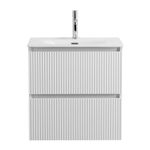 Тумба с раковиной подвесная BelBagno UNO-600-2C-SO-BO Bianco Opaco, раковина белая BB-8099-60