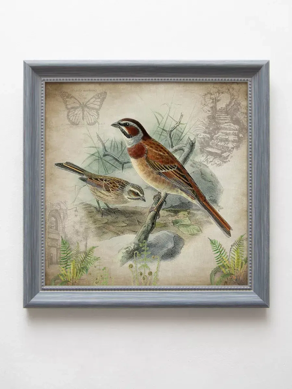 Картины на стену интерьерная на холсте 4 шт, 23*23 см