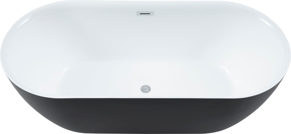 Акриловая ванна Aquanet Delight 170x78 черный матовый