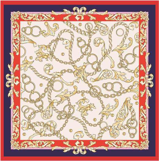 Платок двойной печати 64x64 см AV-AM50702