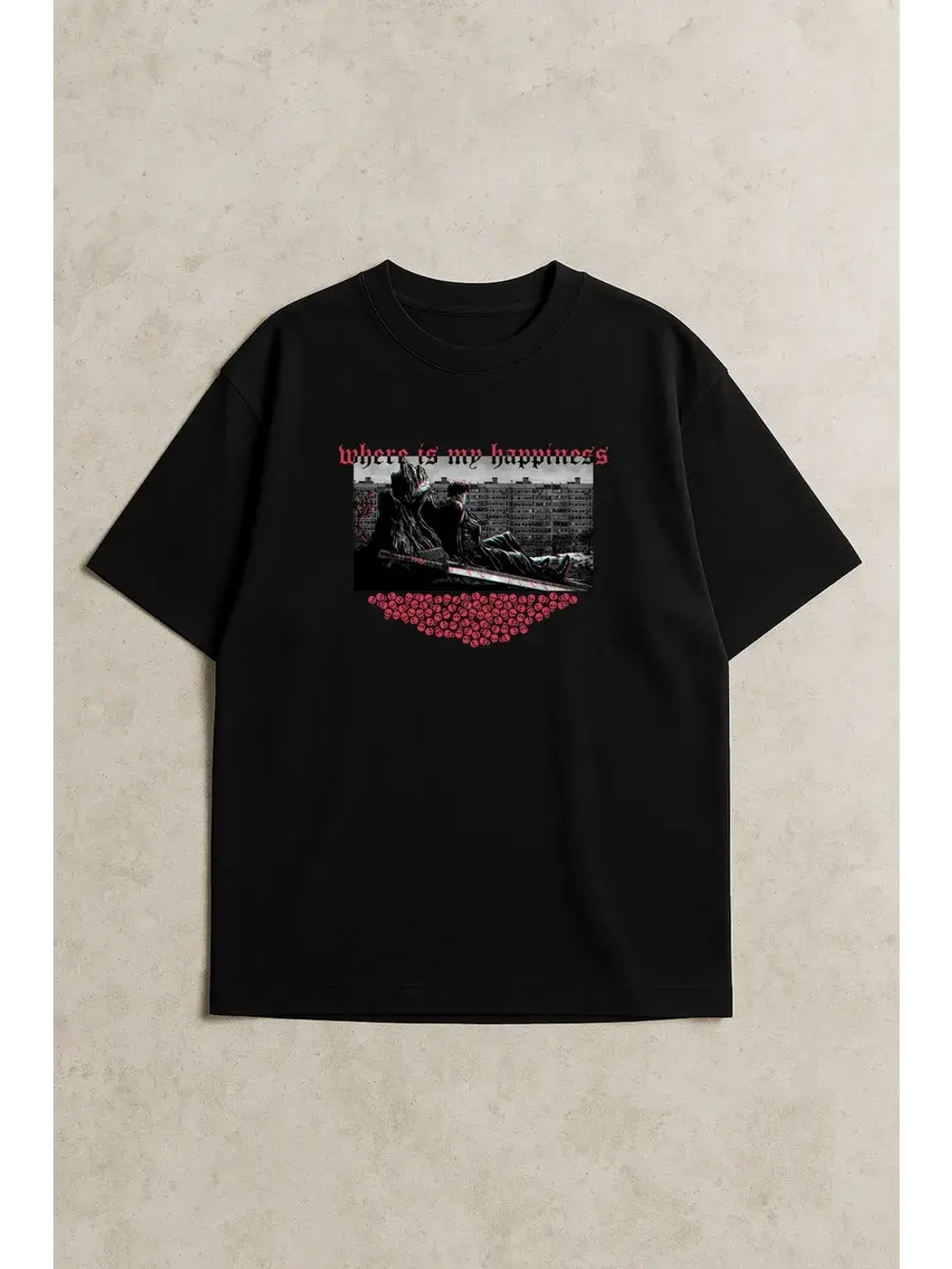 Футболка y2k оверсайз аниме берсерк панельки