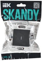 SKANDY Выключатель 1-клавишный с индикацией 10А SK-V07G графит IEK