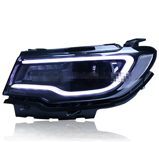 Передние фары Джип Компас 2017-2019 V3 type [комплект Л+П, ходовые огни; электрокорректор]