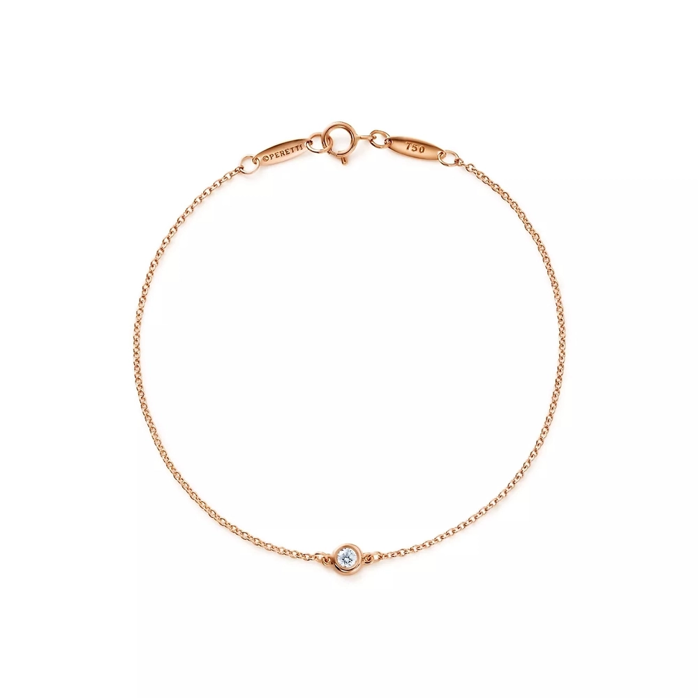 Браслет из розового золота с бриллиантом, 💎Tiffany. Yard, В наличии