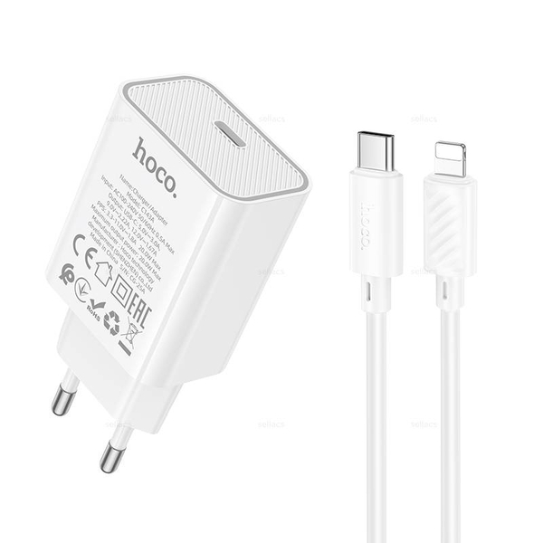 Зарядное устройство для Lightning Hoco C143A PD20W (white)