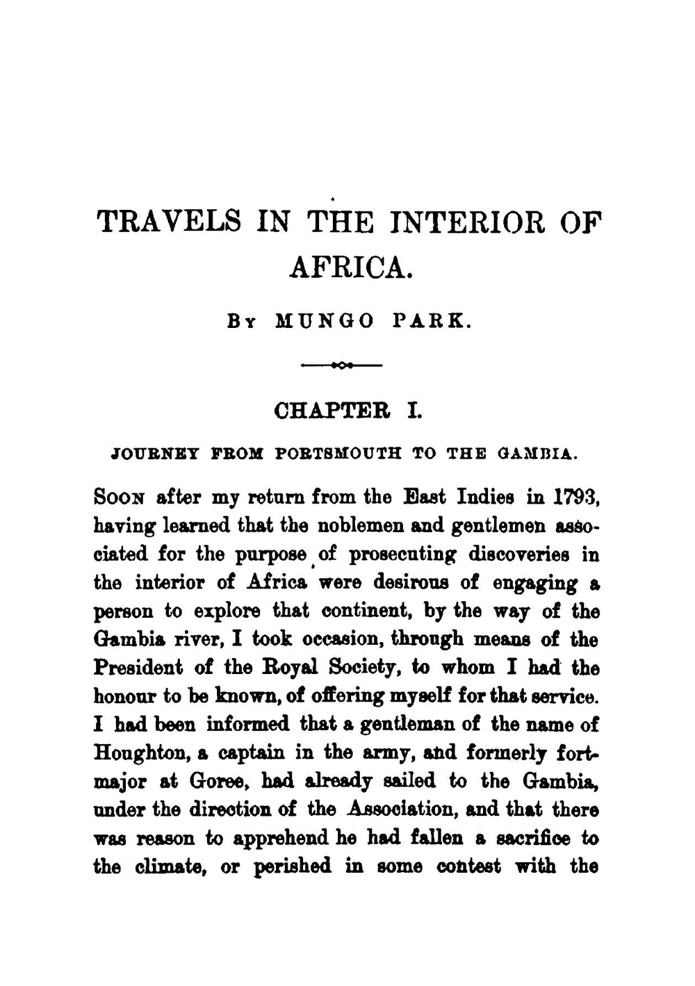 Travels in the Interior of Africa Ed. by H. Morley. | Mungo Park
