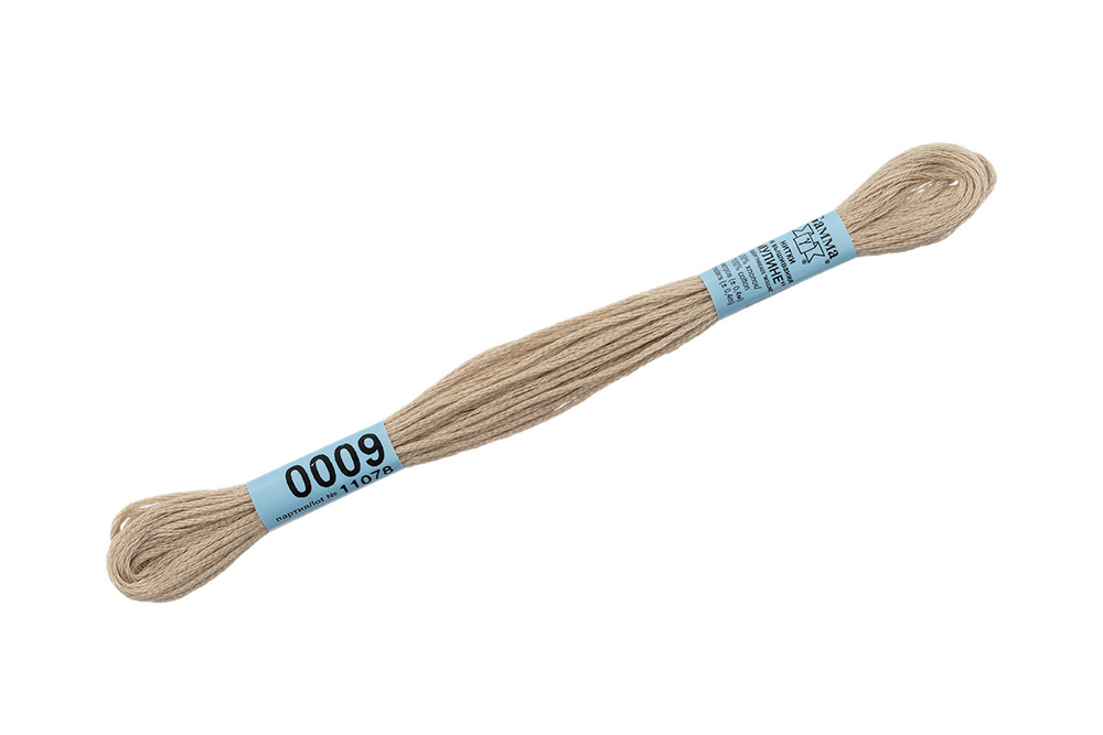 Мулине "Gamma", 100% хлопок, 8 м, №0009