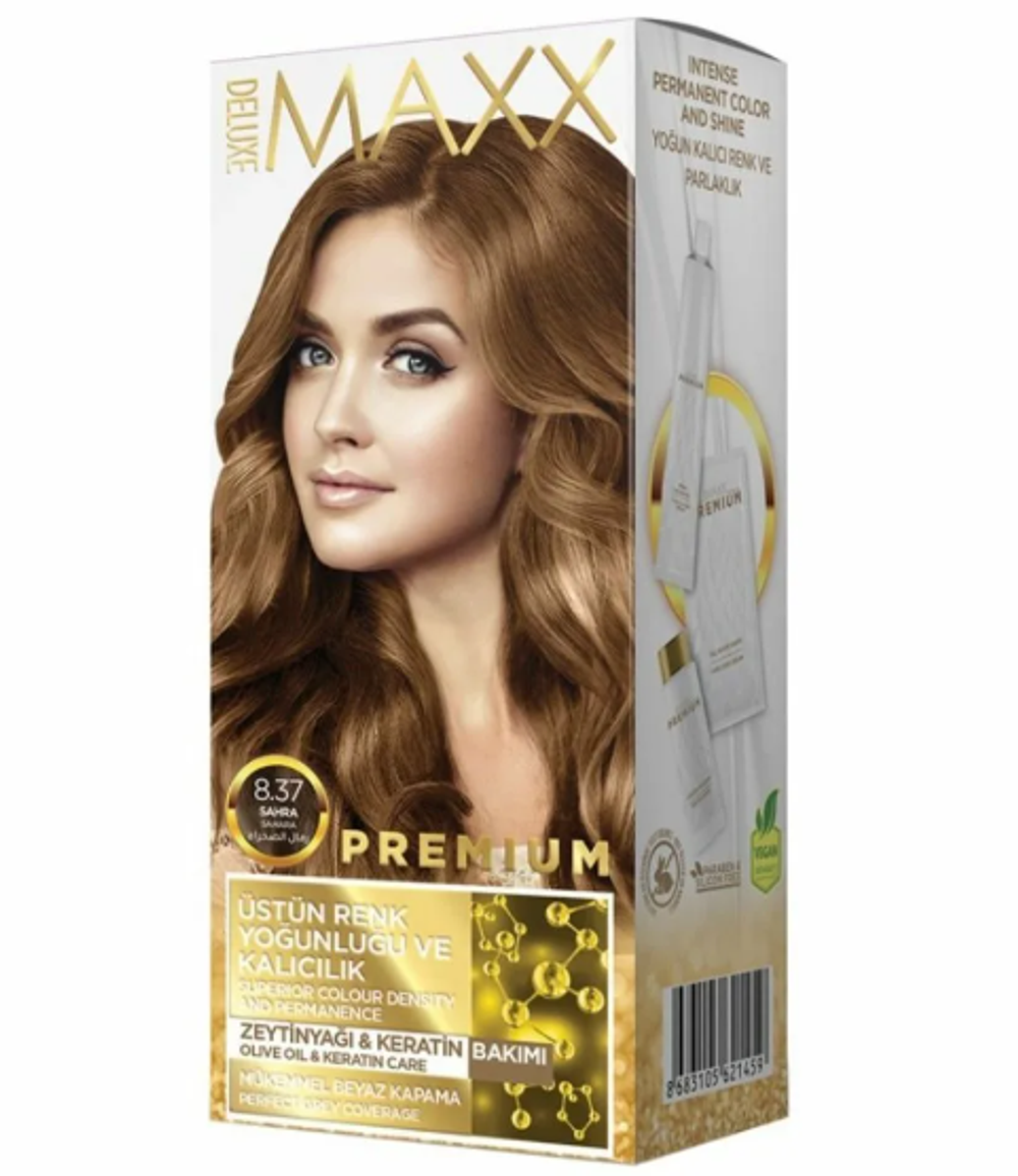 крем-краска для волос Deluxe MAXX 8.37 песочный 110мл