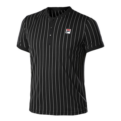 Мужское теннисное поло Fila Button T-Shirt Men - Black