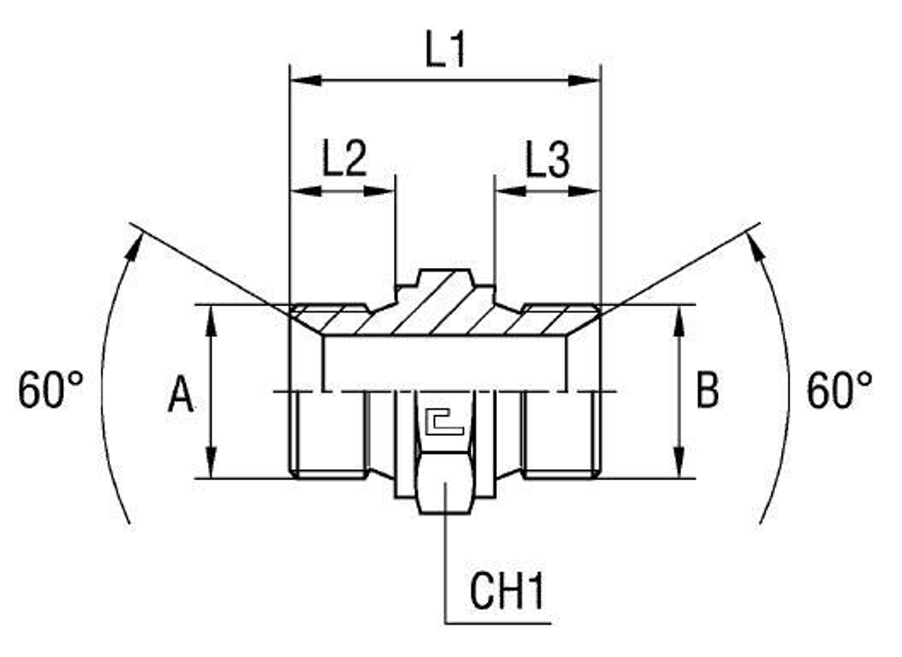 Соединение P BSP 1/2" BSP 1.1/4"