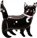 Фольгированный шар-фигура «Звездная кошка» в черном цвете, 98 см