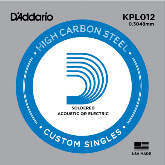 Струна одиночная для акустической и электрогитары D'ADDARIO KPL012