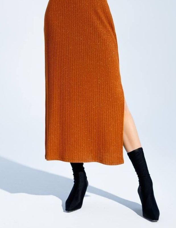 Юбка трикотажная с люрексом