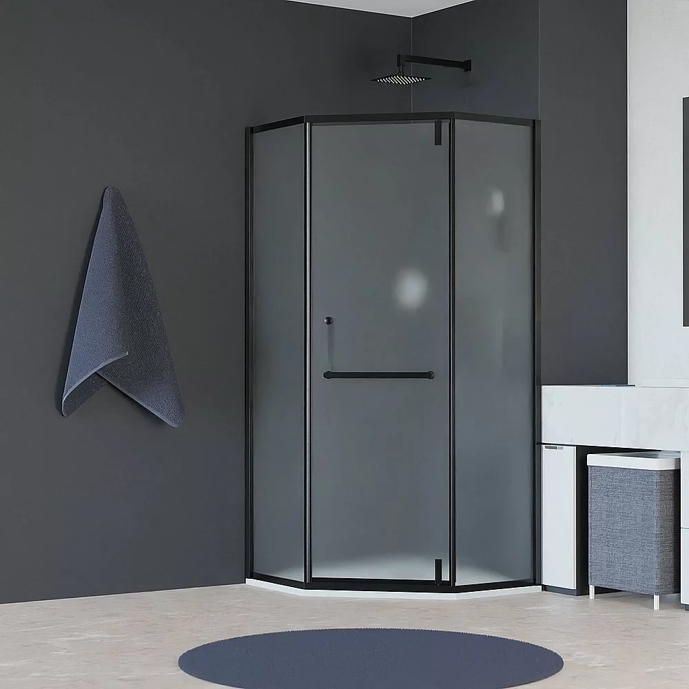 Душевой уголок RGW Hotel HO-084B 100x100 350608400-24 стекло матовое/профиль черный