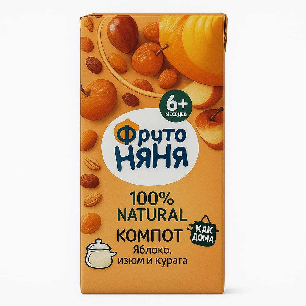 Компот Фруто Няня яблоко,изюм и курага 0,2 л