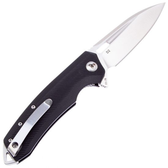 Складной нож Reptilian Шершень-01 черный c клинком из стали D2, рукоять G10