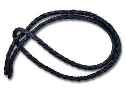 Шнур кожаный плетёный для кулонов  5 мм 67-75 см с карабинным замком RH00986KZ