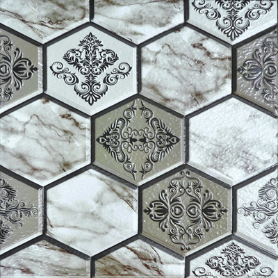 Панель самоклеящаяся 30*30см "Соты", цвет серо-коричневый