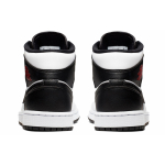Кроссовки Air Jordan 1 Mid White Black Red