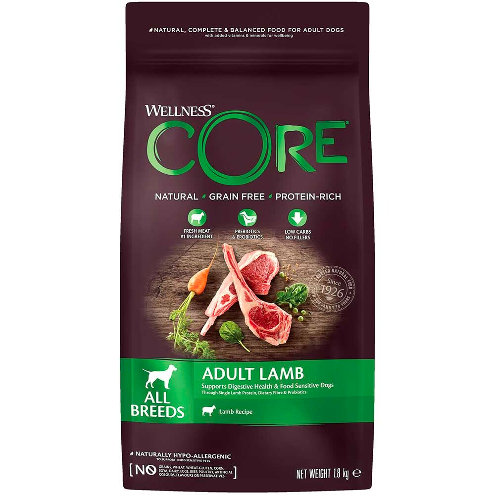 Core (беззерновой) корм для собак с ягненком и яблоком (Adult Lamb)