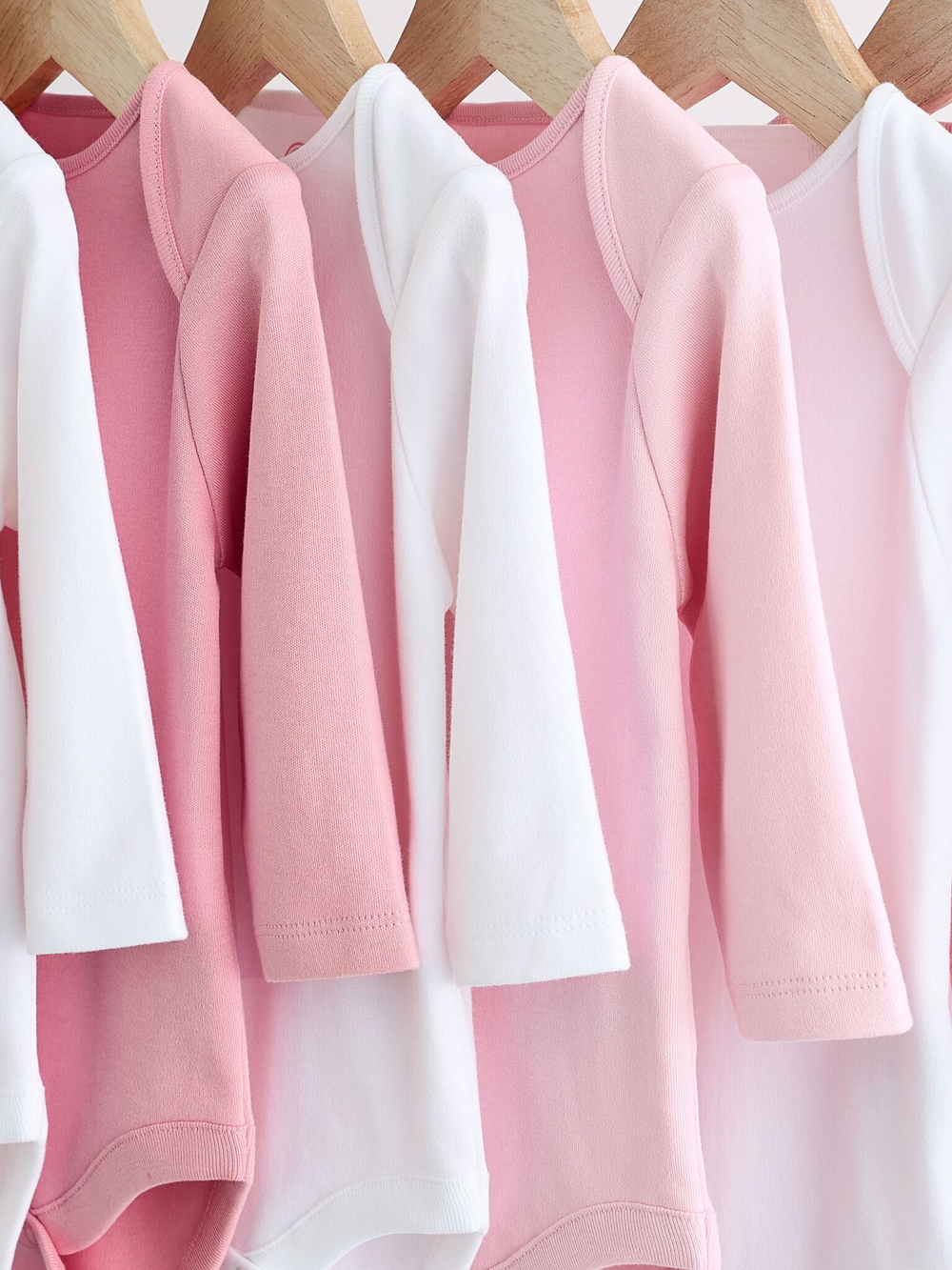 Боди с длинным рукавом для малышей Next K79-576, 7 шт., Белый, Розовый