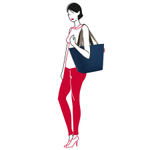 Сумка shopper m dark blue