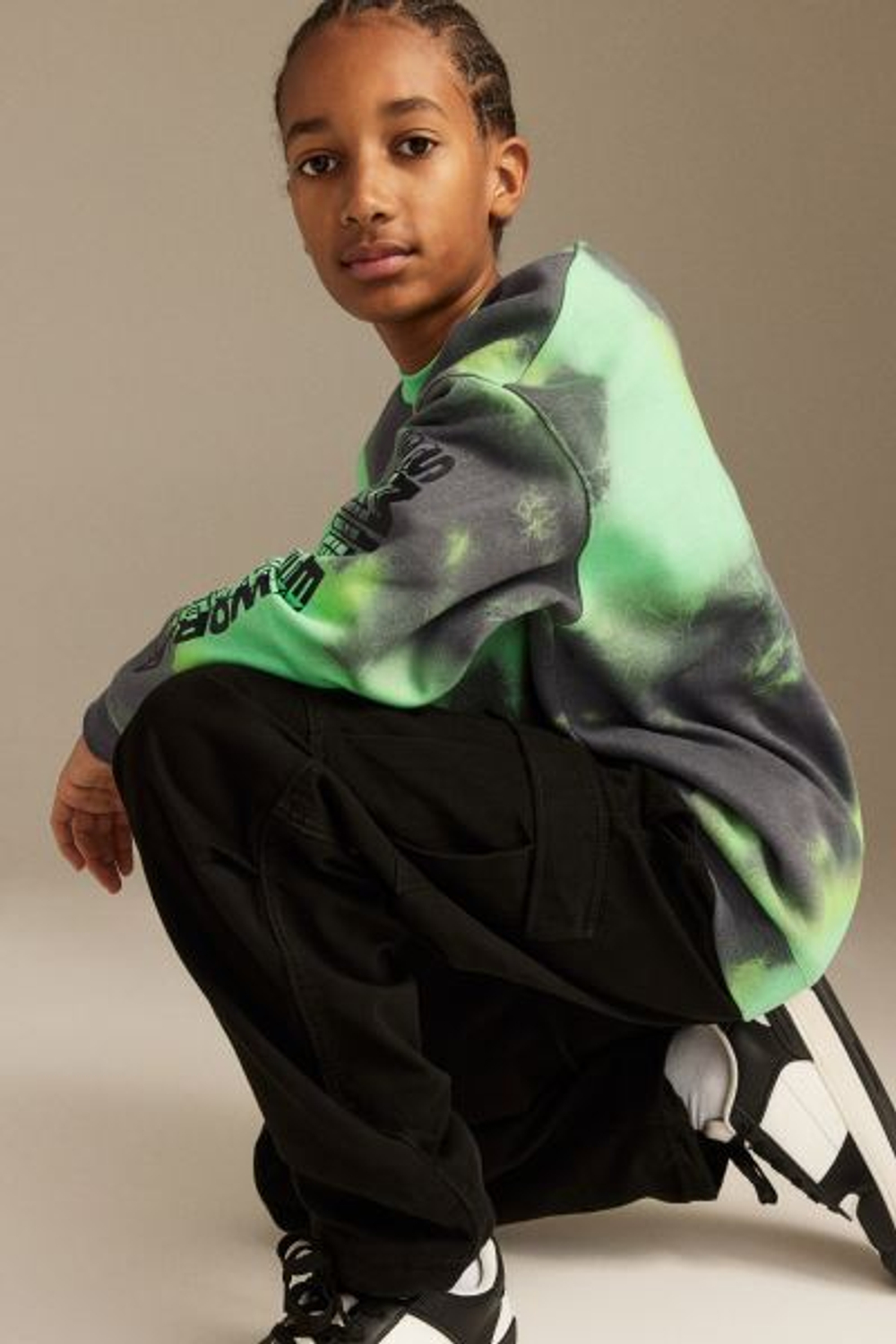 H&M Толстовка с принтом, мятный