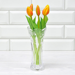 Цветы искусственные Тюльпаны букет 5шт, силикон, цвет оранжевый