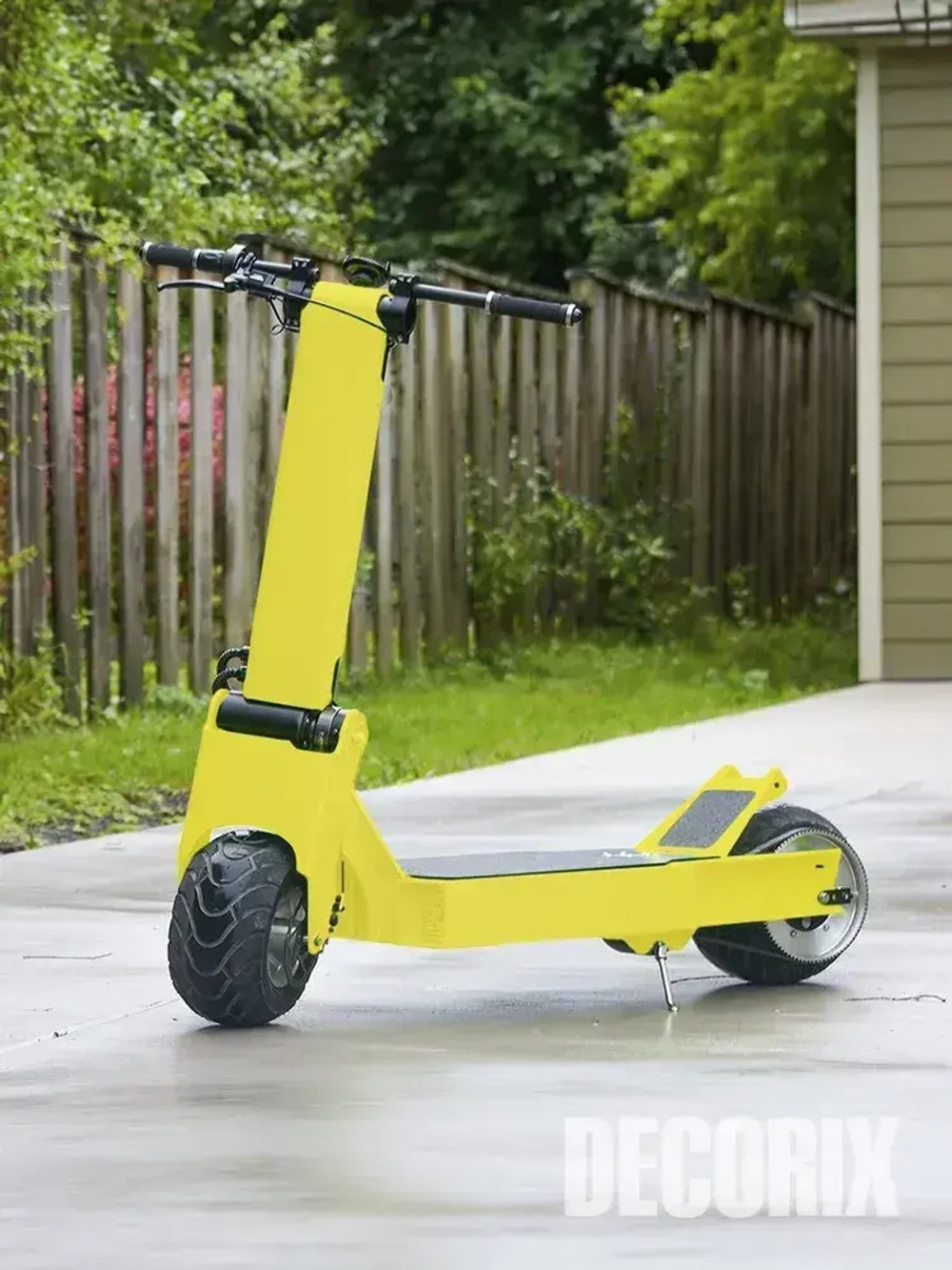 Краска аэрозольная желтая флуоресцентная матовая DECORIX - эмаль акриловая в баллончике для любых поверхностей 520 мл