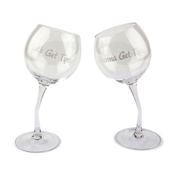 Набор бокалов tipsy wine glass pair, 355 мл
