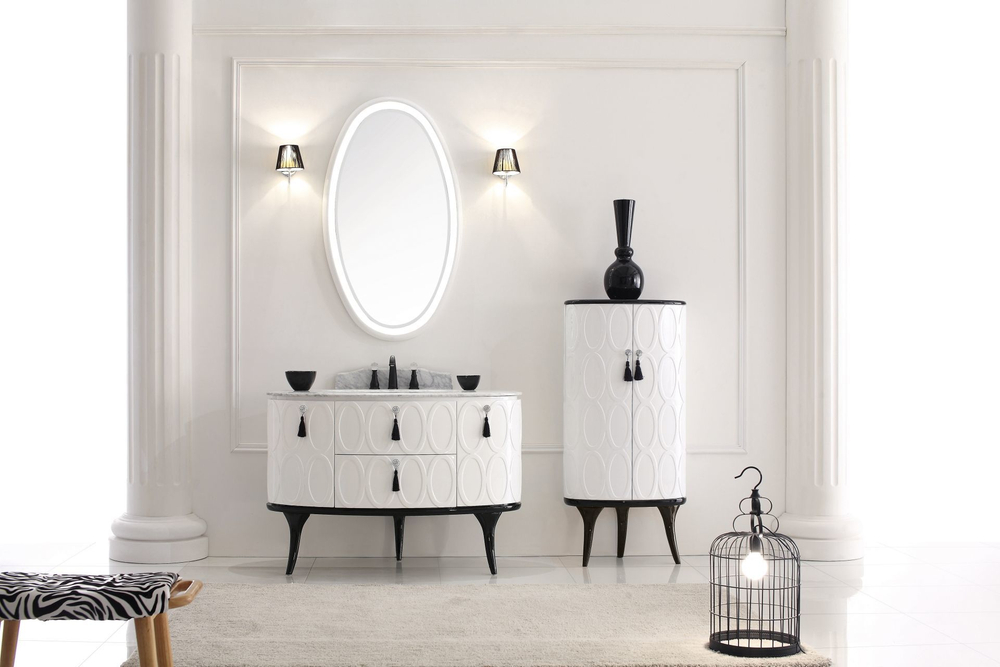 Тумба NEO Белый/Цоколь с ножками черный