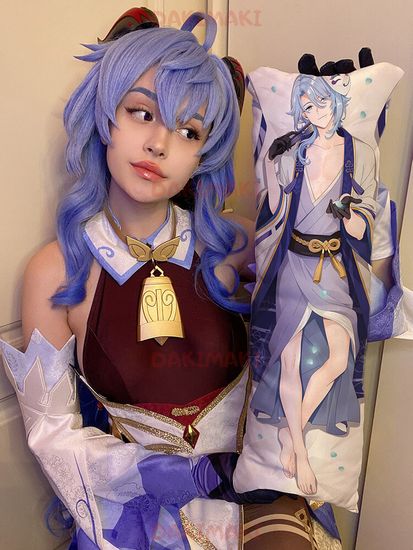 Мини дакимакура Камисато Аято из Геншин Импакт | Genshin Impact арт. M0954, 60х20 см