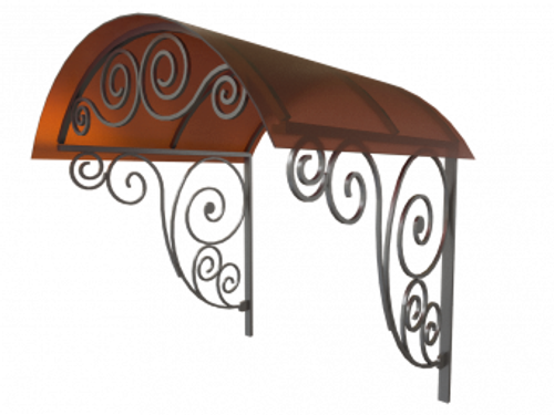 Козырек Арка коричневый