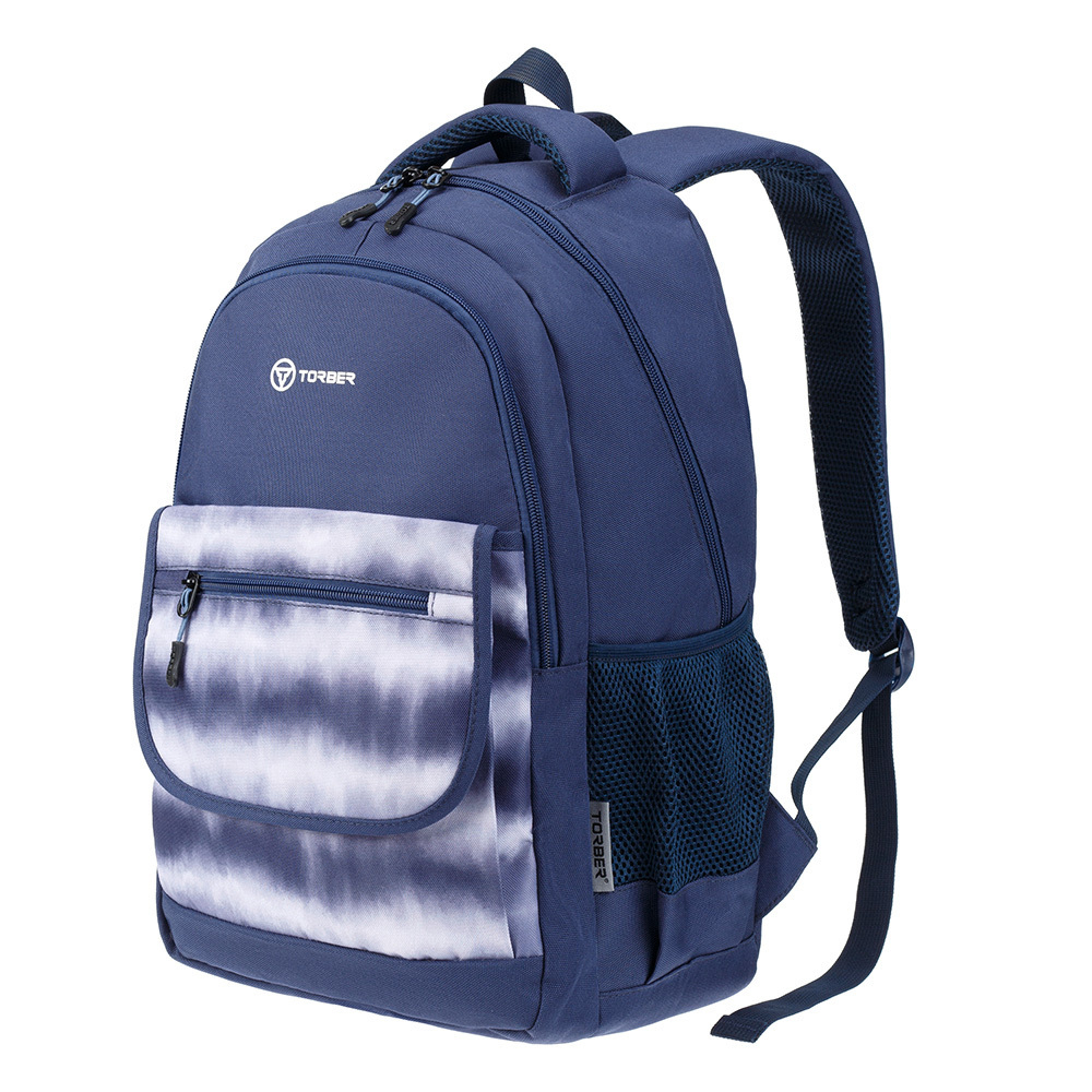 Фото школьный рюкзак CLASS X из полиэстера 900D TORBER T2743-22-DBLU с отделением для ноутбука с диагональю 15,6” 45 x 30 x 18 см с гарантией