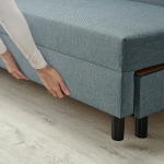 3-местный диван с бирюзовым шезлонгом - IKEA ANGSTA, 76,5x82x199см, голубой, АНГСТА ИКЕА