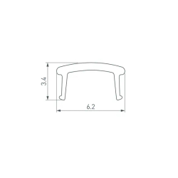 Экран PLINTUS-H40-2000 Opal (Arlight, Пластик) 052406
