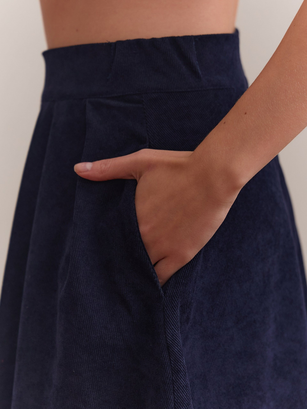 Юбка бохо вельветовая миди