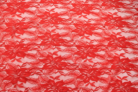 Гипюр стрейч алый