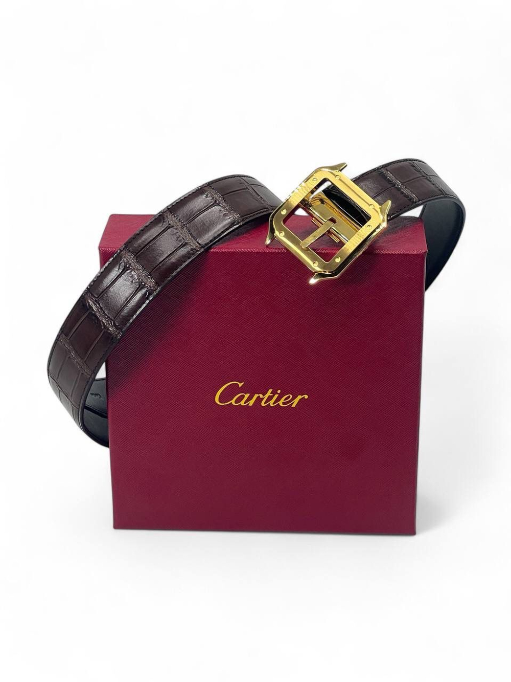 Ремень Cartier из кожи крокодила