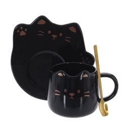 GAEM Кружка с блюдцем и ложкой, 300 мл, L16 W15 H10 см