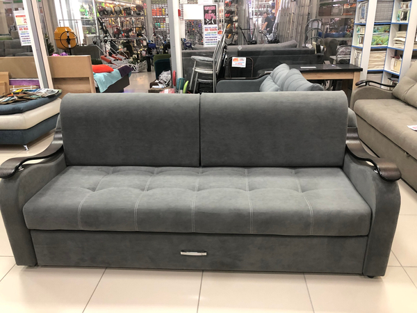 ДИВАН БОСТОН ВОЛНА ППУ С 3 РАСКЛАДКАМИ СПАЛЬНОЕ МЕСТО 210*195 С КОРОБОМ