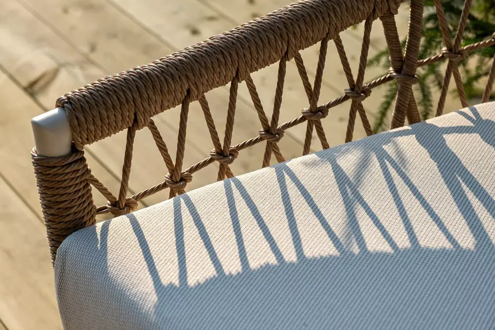 "Венеция" лаунж-зона из искусственного ротанга, цвет соломенный