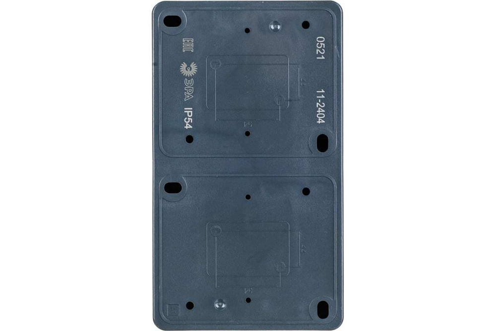 Розетка 2-местная накладная IP54, шторки, 16A-250В, серый Эксперт ЭРА